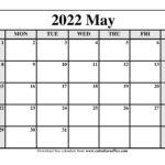 May 2022 Calendar Template