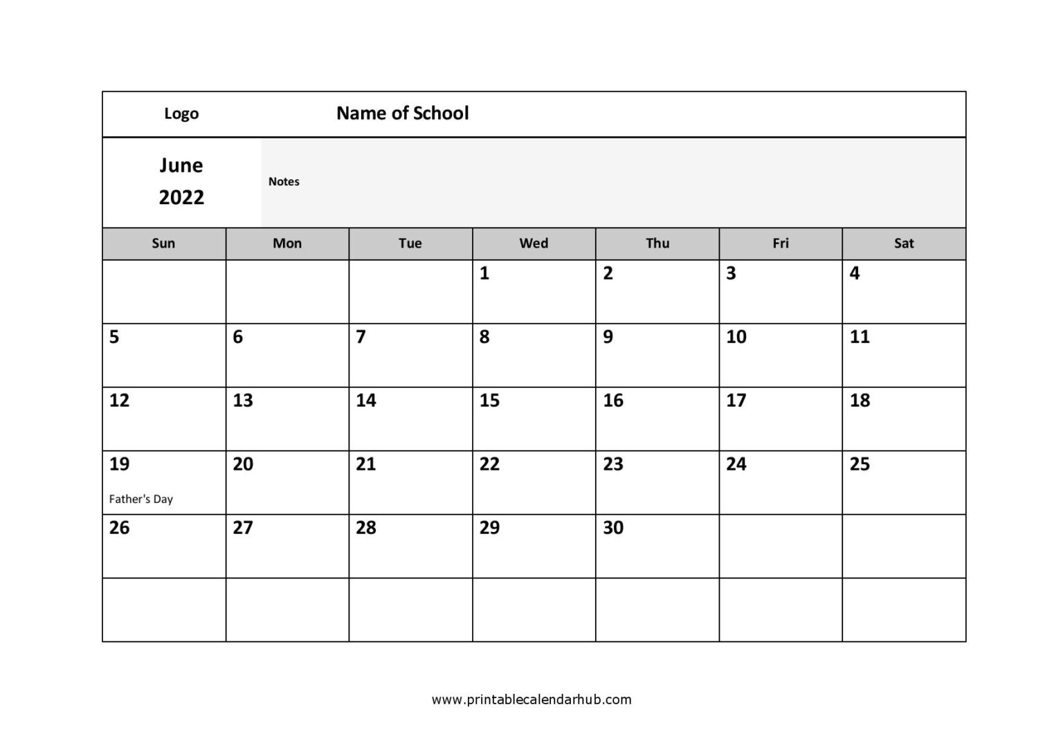 20222023 School Calendar Template in PDF Printable Calendar Hub