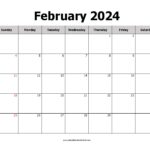 February 2024 calendar printable