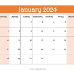 blank January 2024 calendar
